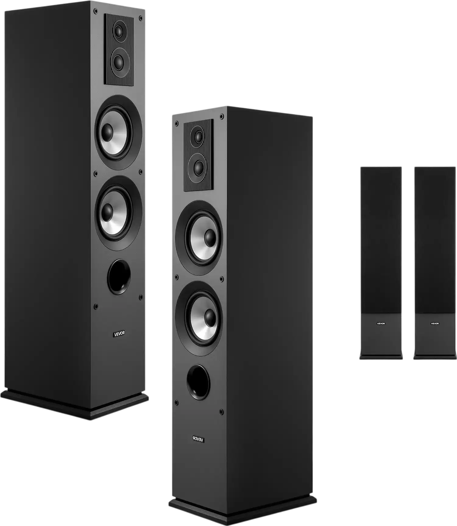 Vevor Floor-Standing Tower Speakers 3-Way with Tweeters and Dual 5.25