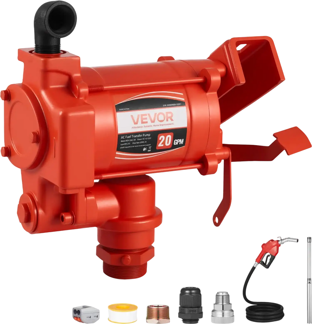 Vevor Fuel Transfer Pump Kit 20 GPM with Auto Shut-off Nozzle 13' Hose 110V New