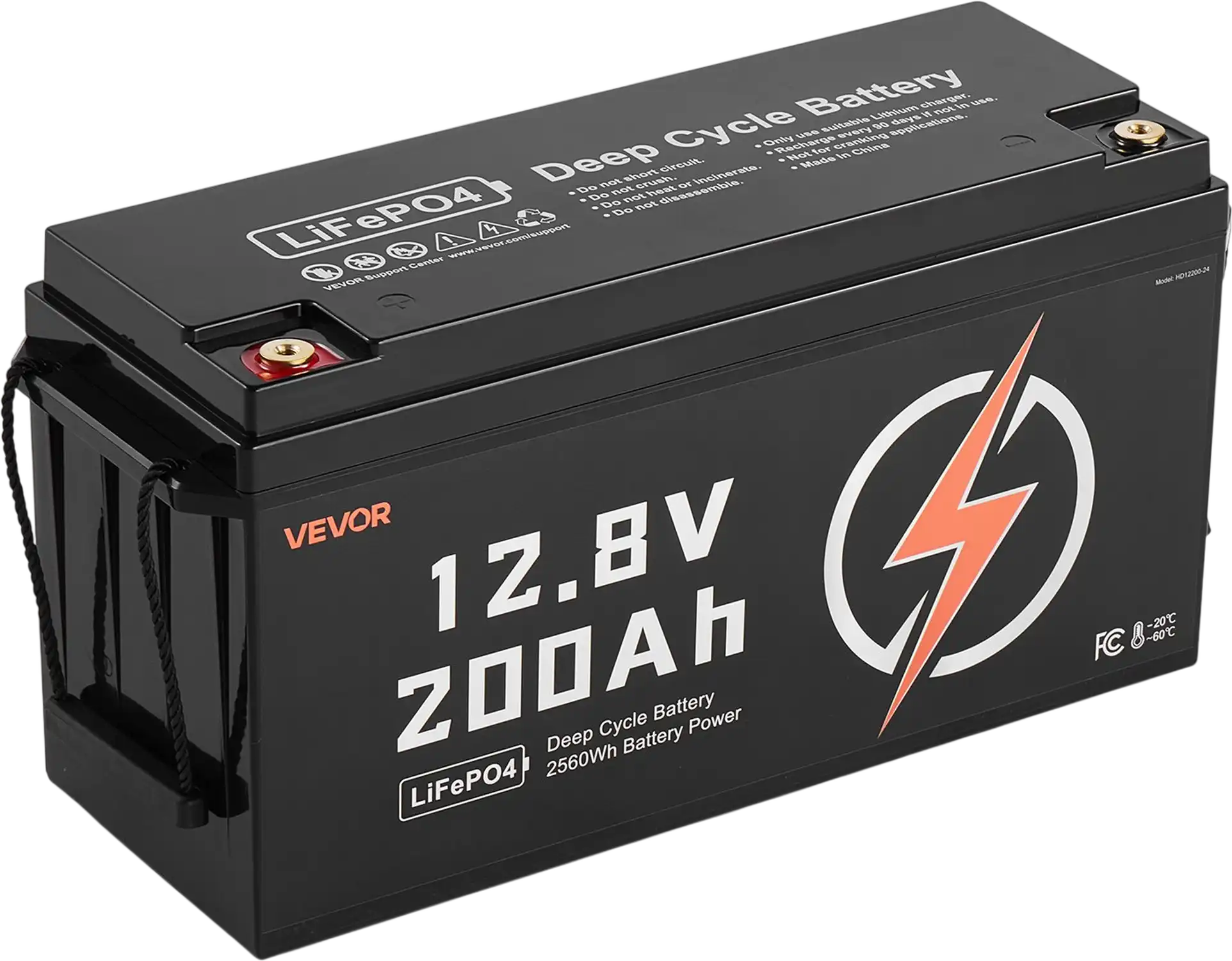 Vevor Deep Cycle Battery LiFePO4 12V 200Ah with Built-in BMS New