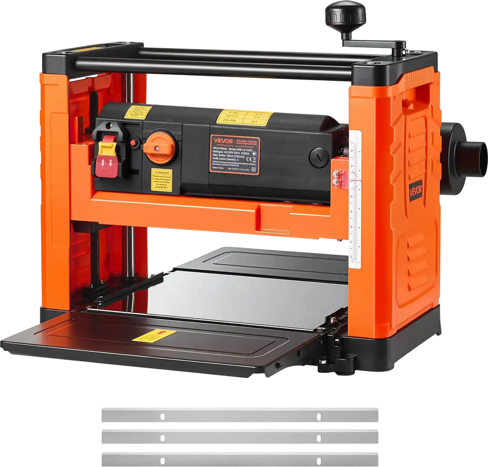 Vevor Thickness Planer 3-Blade 13 in. Width Two Speed Dual Rollers 2000W New
