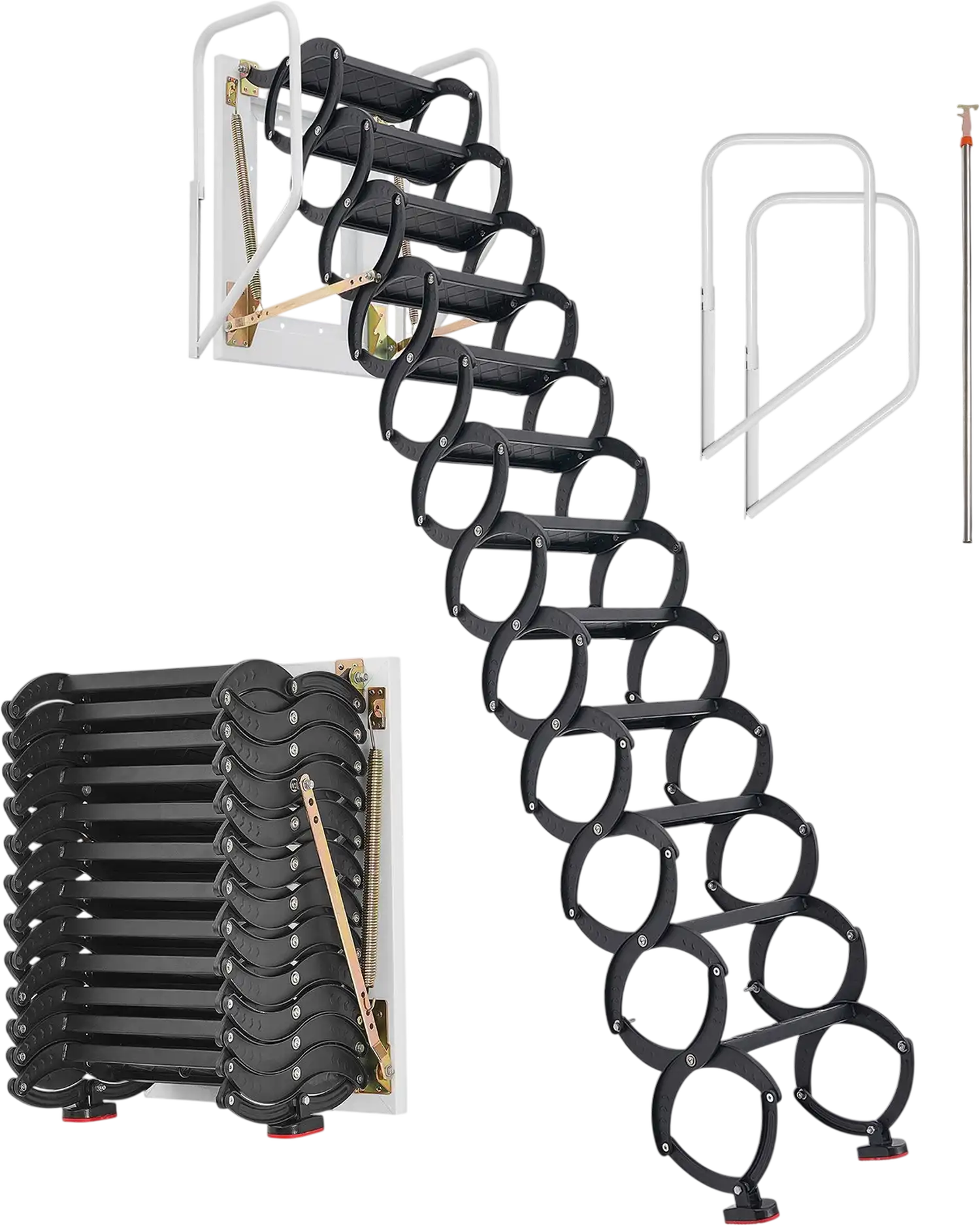 Vevor Attic Ladder Wall-Mounted Fits 9.5-10 ft. Ceilings 660 lb. Capac ...