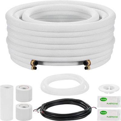 Vevor Mini Split Line Set 50 ft. Copper Tubing Pipe 3/8