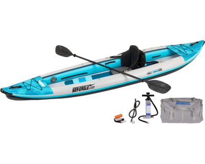 Sea Eagle 385ft FastTrack V-Bottom Inflatable Kayak Pro Solo Package 385FTK_PSB New