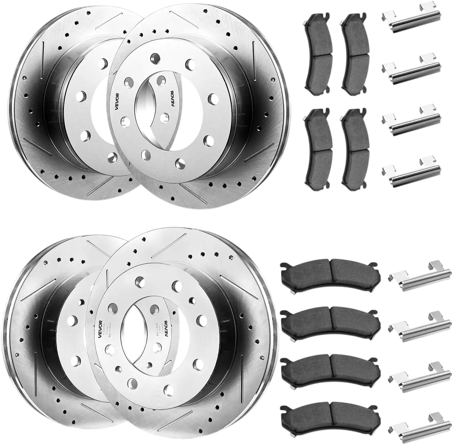 Vevor Front and Rear Brake Kit Drilled and Slotted Rotors for 2002-2006 Chevrolet Avalanche New