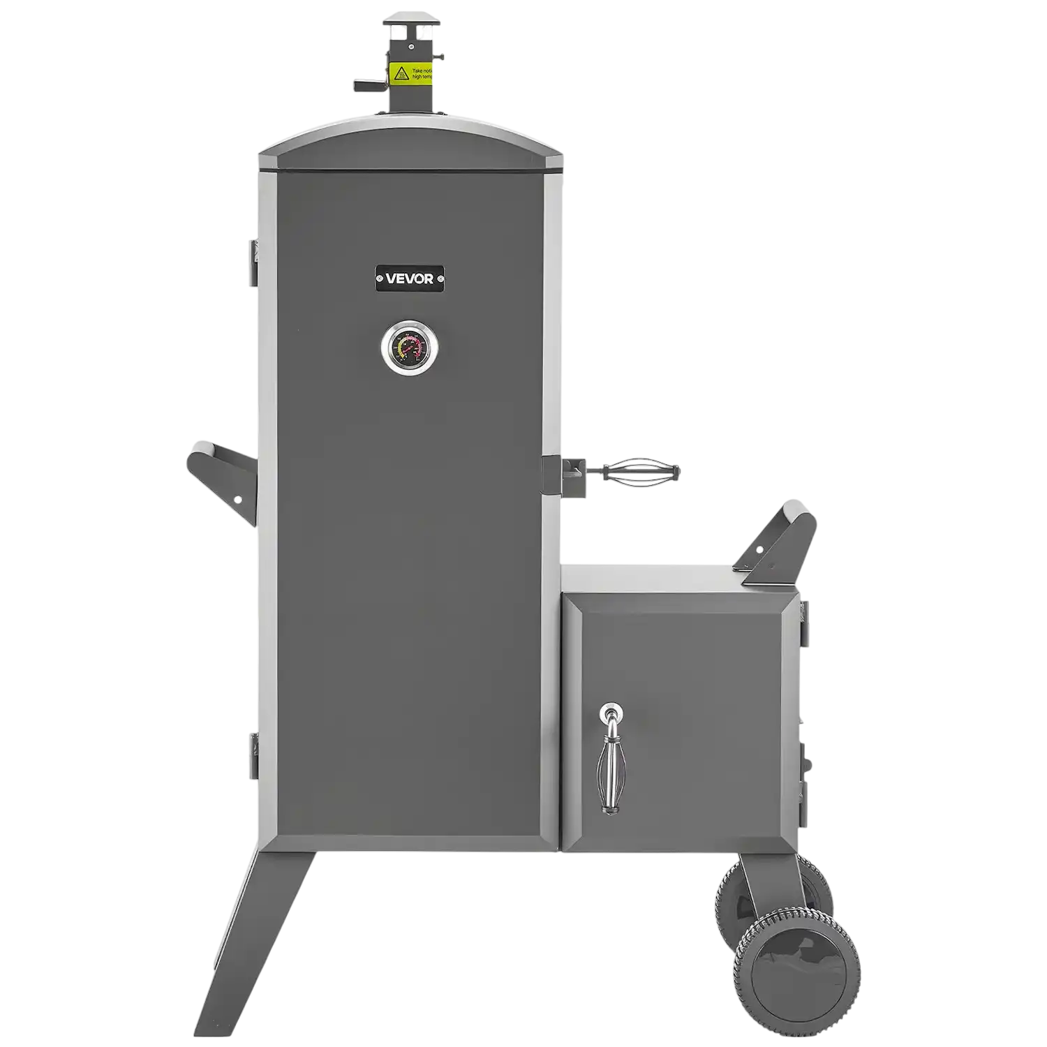 Vevor Charcoal Offset Smoker with Side Firebox 6 Adjustable Grates Thermometer New