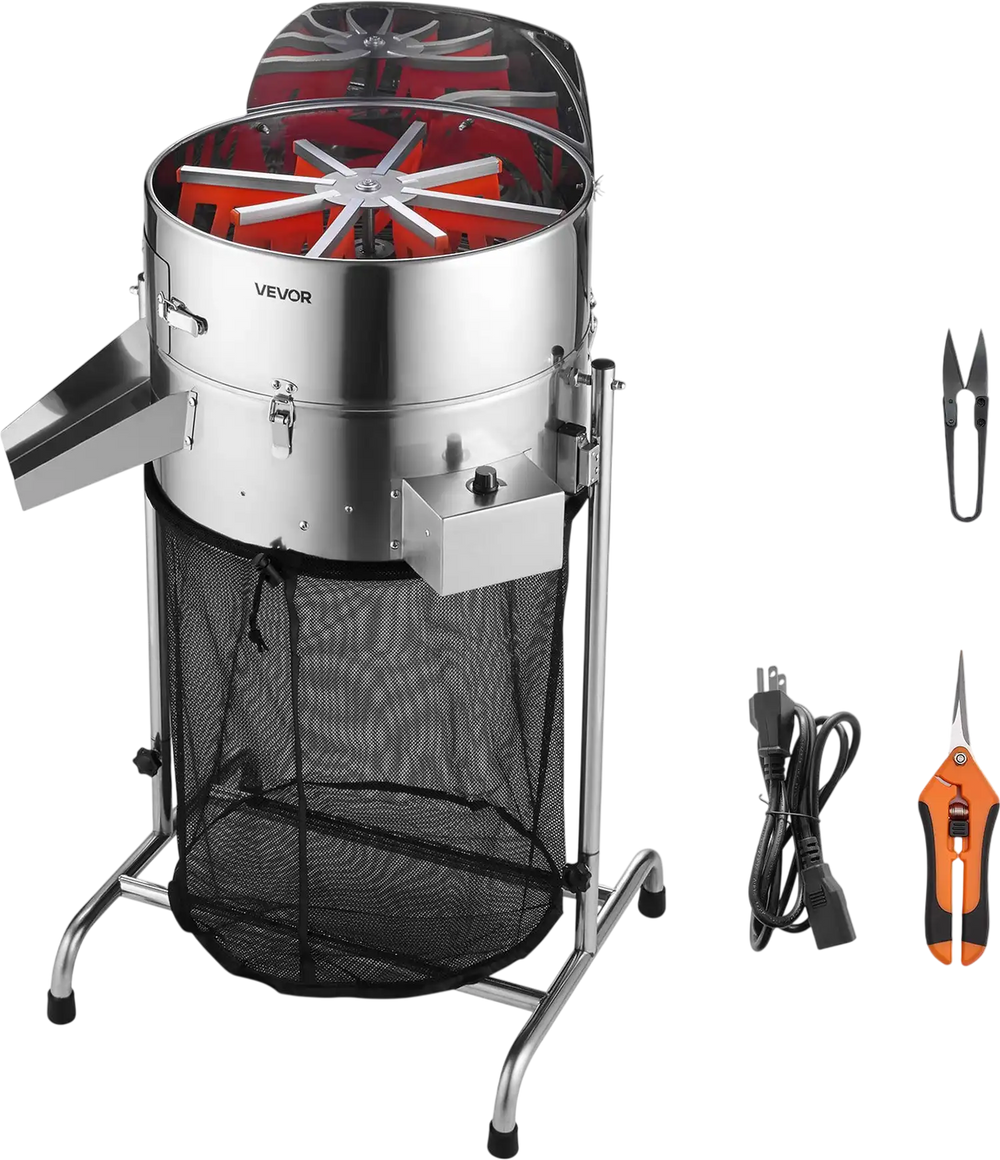 Vevor Electric Bud Leaf Trimmer 18" Adjustable Speed Stainless Steel Blades New