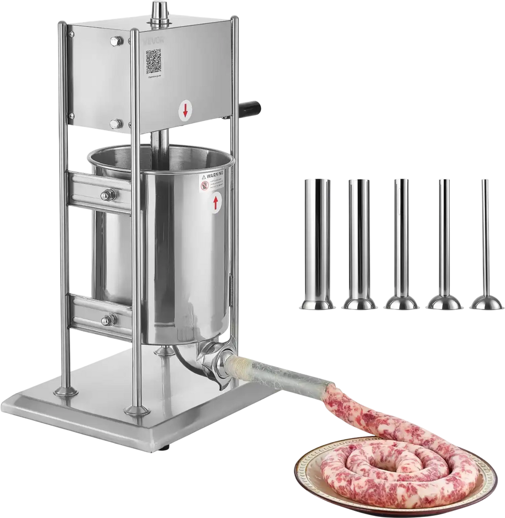 Vevor Sausage Stuffer 22 lbs. Manual Dual-Speed with 5 Stuffing Tubes New