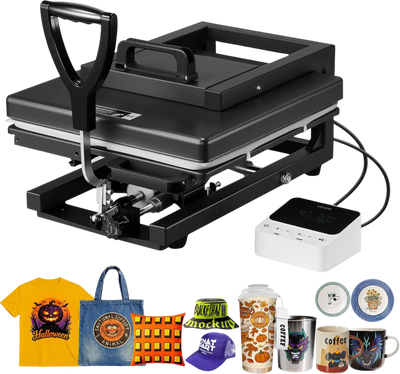 Vevor Hybrid Heat Press 15 x 15 in. 8-in-1 Multifunction 1400W New