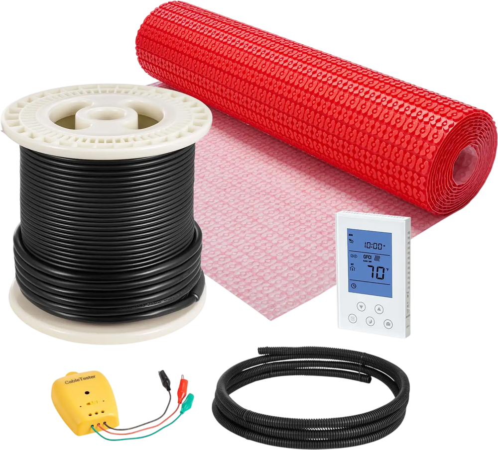 Vevor Floor Heating Mat System 60 Sq. Ft. with Smart Control Thermostat 720W 120V New