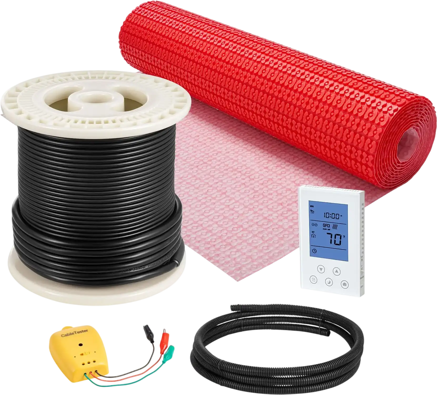 Vevor Floor Heating Mat System 50 Sq. Ft. with Smart Control Thermostat 600W 120V New