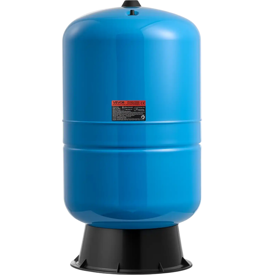 Vevor Well Pressure Tank 30 Gal. Vertical Pre-Charged Pressurized 1" NPT New