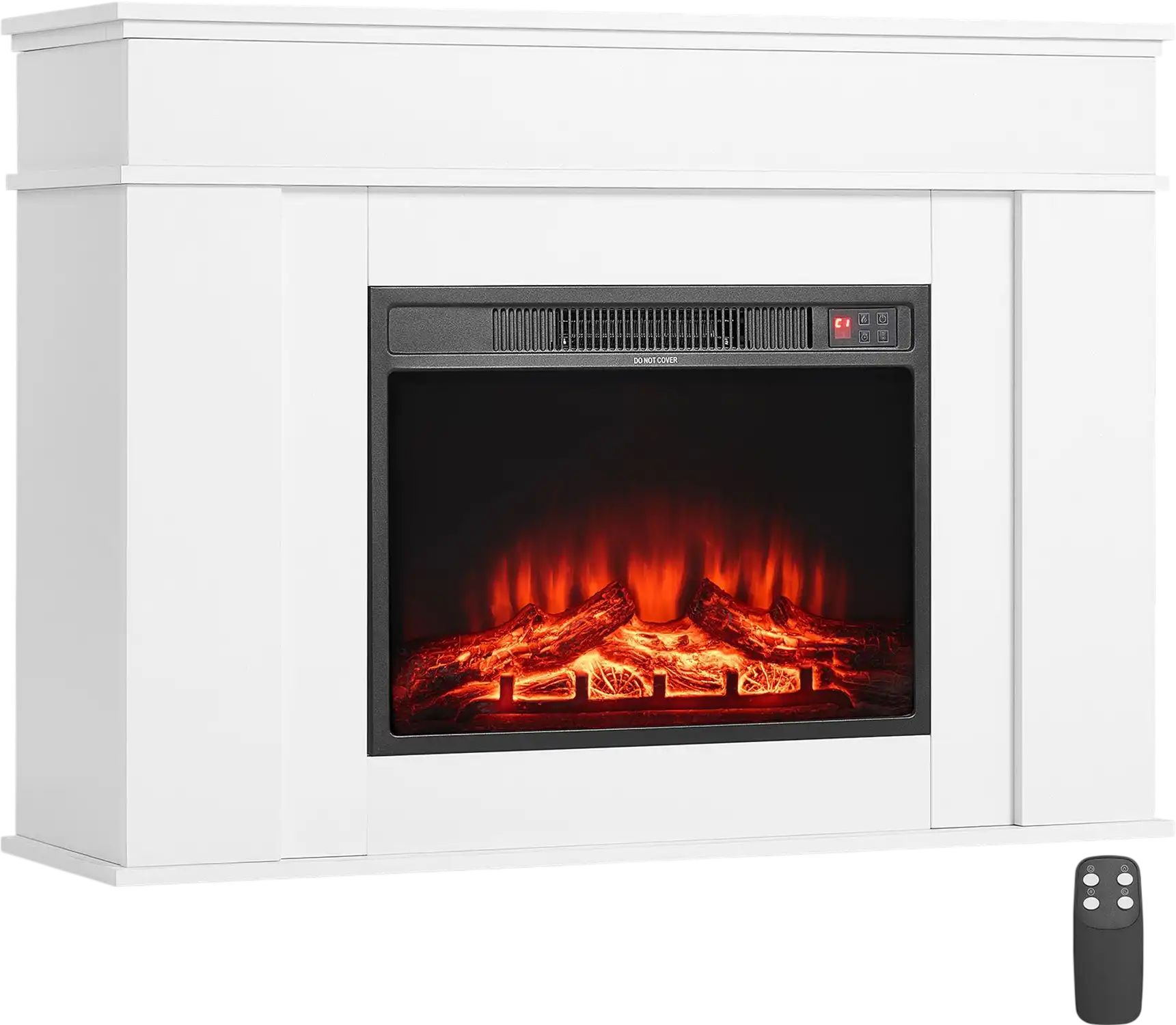 Vevor Electric Fireplace with Mantel 43 in. Adjustable Flames Remote Control 5,120 BTU 1500W New