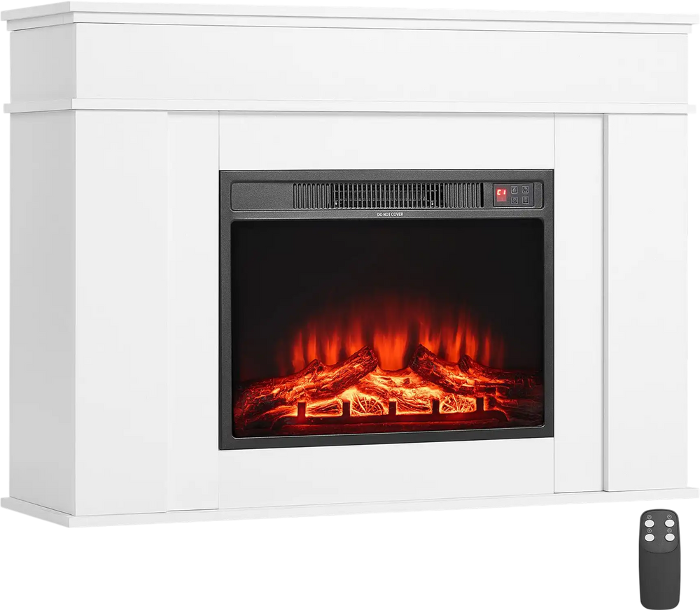 Vevor Electric Fireplace with Mantel 43 in. Adjustable Flames Remote Control 5,120 BTU 1500W New