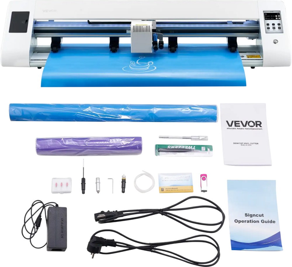 Vevor Vinyl Cutter Machine 21 in. with Auto Edge Detection Adjustable Speed New