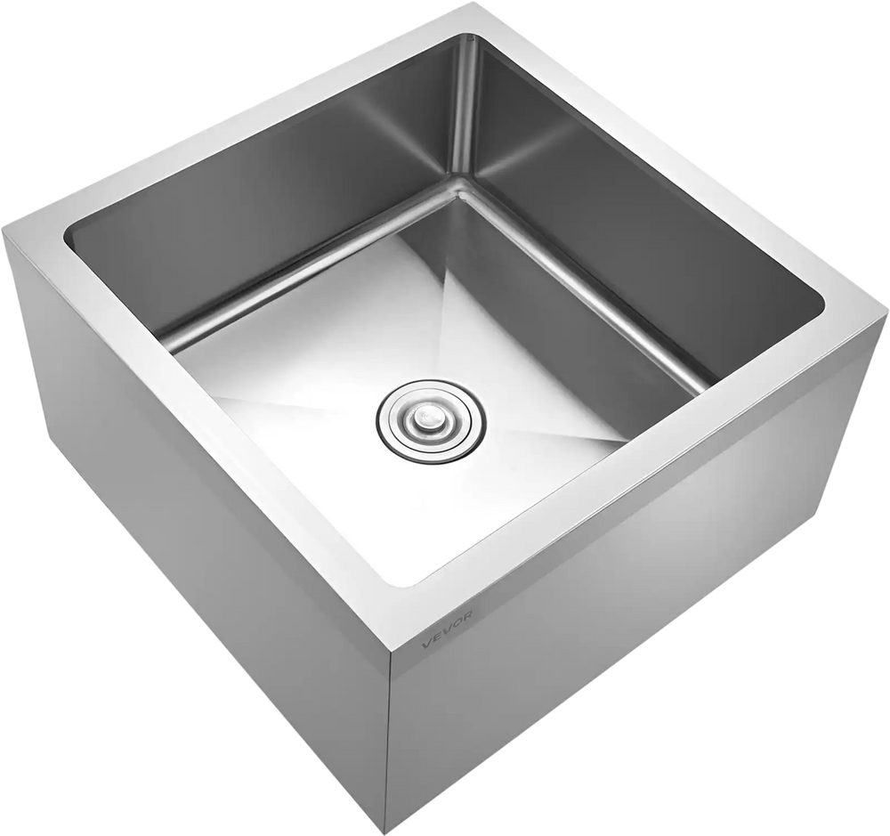 Vevor Floor Mop Sink 24 x 24 x 13 in. with Filter Stainless Steel New