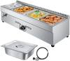 Vevor Commercial Steam Table 4-Pan Propane with Drain Valve Adjustable Temp New
