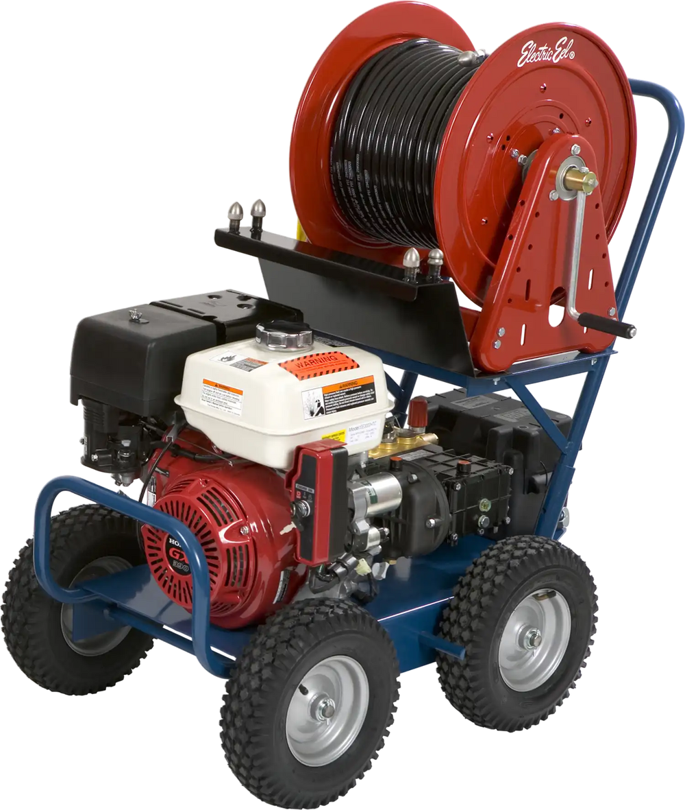 Electric Eel EJ3000 Gas Drain Jetter 4.7 GPM 3000 PSI 13 HP with 3/8 in. x 200 ft. Hose New