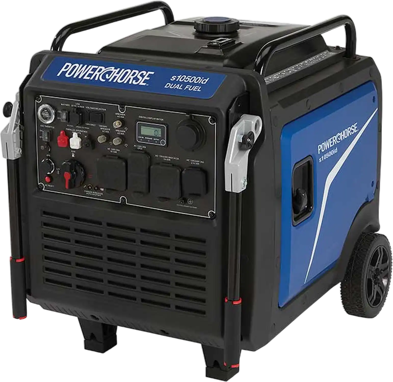Powerhorse Inverter Generator 8300W/10500W Dual Fuel Gas Propane 50A Low THD Remote Start CO Shutdown New