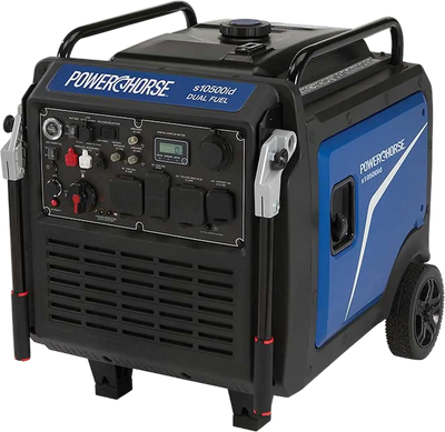 Powerhorse Inverter Generator 8300W/10500W Dual Fuel Gas Propane 50A Low THD Remote Start CO Shutdown New
