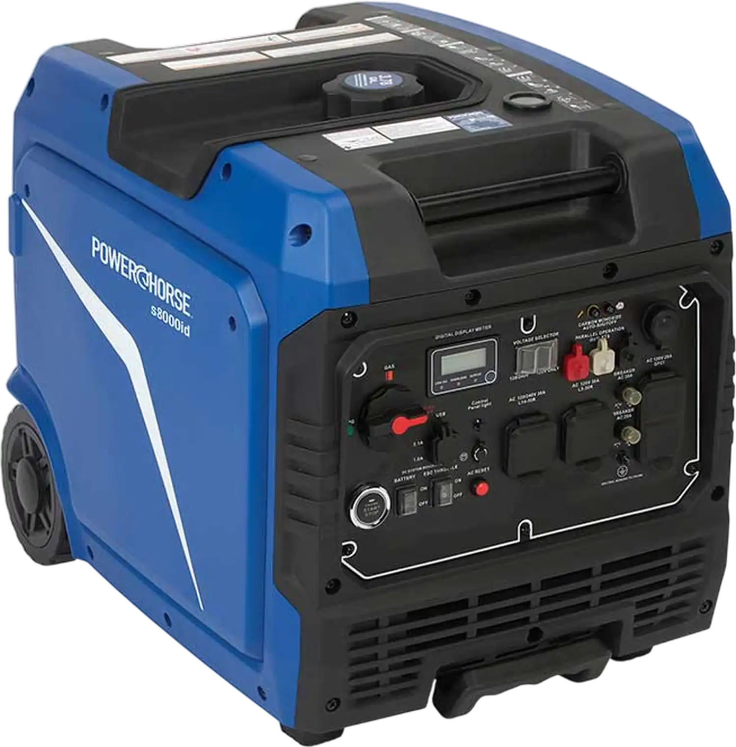 Powerhorse Inverter Generator 6000W/8000W Dual Fuel Gas Propane 30A Low THD Remote Start CO Shutdown New