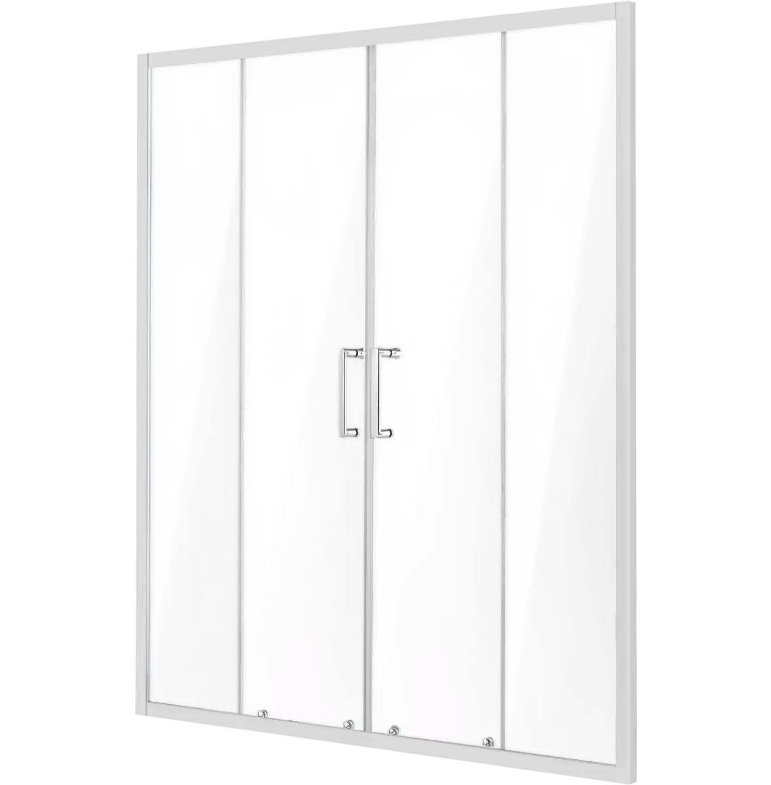 Vevor Semi-Frameless Shower Door 57.8-59 x 70 in. Double Sliding Glass Stainless Steel Hardware New