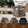 82-inch tall hunting blind with camouflage design, featuring 270° visibility and silent sliding windows for stealthy.