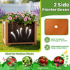 Two side planter boxes made of fir wood with drainage holes, ideal for flowers and herbs, enhancing outdoor charm.