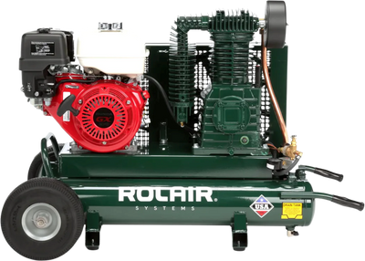 Rolair 8422HK30 Air Compressor Wheelbarrow 9 gal. Gas 9 HP Honda GX270 Engine Two-Stage Pump Manufacturer RFB