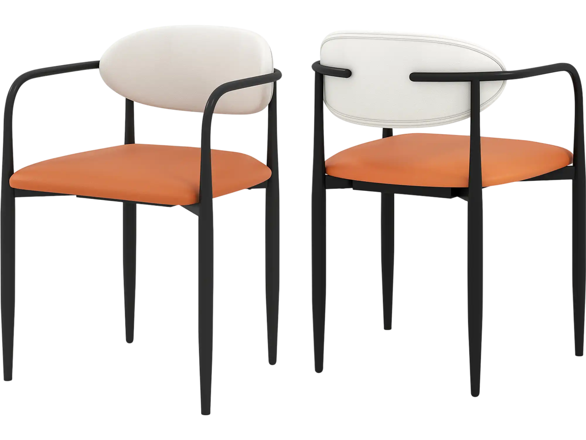 Costway Modern Dining Chairs Set of 2 Padded Seat Curved Back 714396258 New
