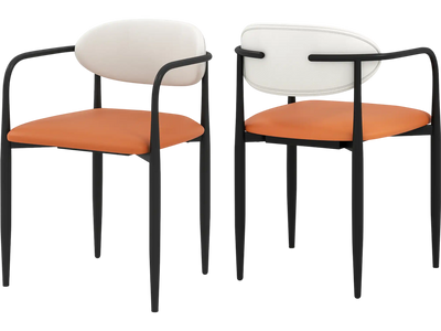 Costway Modern Dining Chairs Set of 2 Padded Seat Curved Back 714396258 New