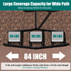 84-inch driveway drag leveling rake with reinforced bars, holds 180 lbs for efficient soil and gravel leveling.