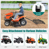 84-inch wide driveway drag tow behind landscape leveling rake, made from powder-coated metal, for UTVs, ATVs, and.