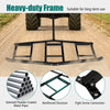 Heavy-duty 84-inch landscape leveling rake with reinforced bars, designed for UTVs and ATVs, ideal for driveways and.