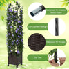 Tall raised garden bed with adjustable trellis, rustproof PE-coated metal pipes, and weatherproof PP rattan planter box.