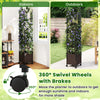 Tall raised garden bed with trellis, adjustable height, and lockable wheels for easy indoor and outdoor use.