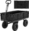 Utility wagon with removable Oxford cloth liner, heavy-duty frame, and 10" inflatable wheels for versatile outdoor use.