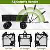 Utility wagon with adjustable 180° handle, removable Oxford cloth liner, and heavy-duty frame for versatile outdoor use.