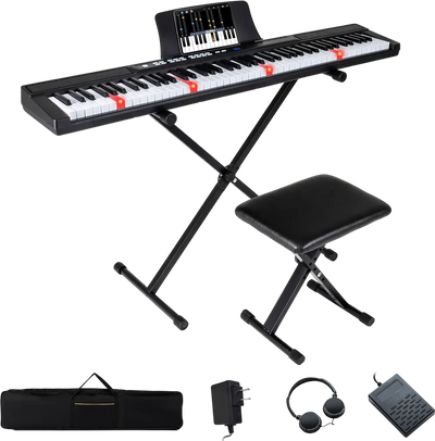 Costway 88-Key Electric Piano Keyboard w/ Adjustable Stand Portable Bag 96924573 New