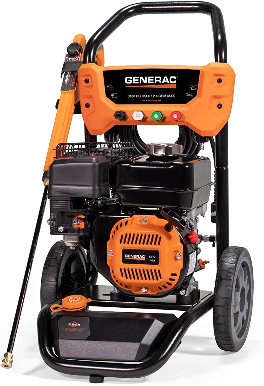 Generac 8901 3100 PSI 2.4 GPM Pressure Washer Gas Axial Cam Pump Residential New