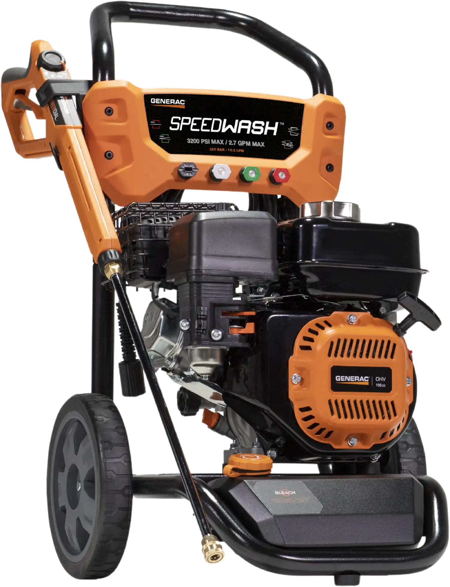 Generac Speedwash 3200 PSI 2.7 GPM Recoil Start Gas Pressure Washer Kit with Attachments New