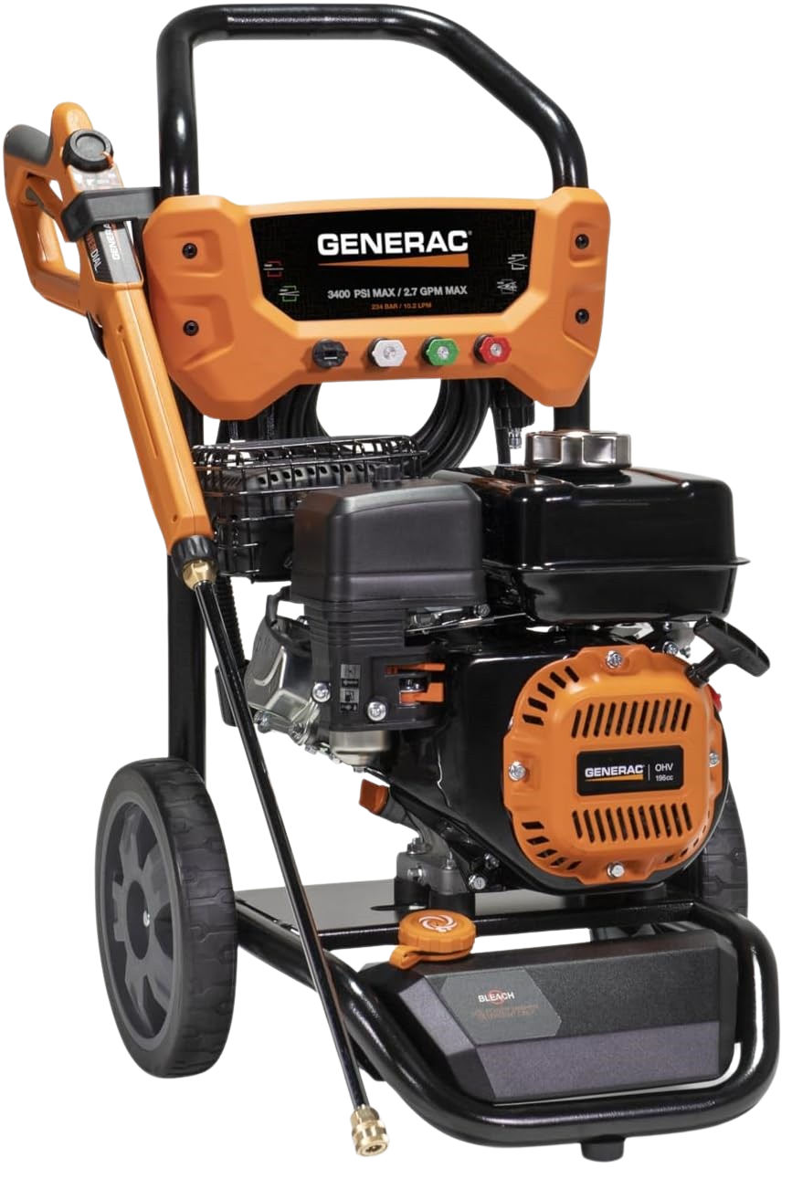 Generac 8913 Pressure Washer with Soap Tank 3400 PSI 2.7 GPM Residential Gas New