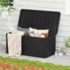 100 Gallon Large Deck Box with Lockable Lid for Patio-Black - Gallery View 1 of 10