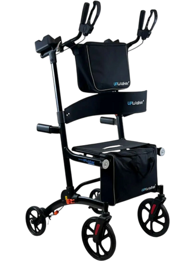 Journey UPWalker Premium Lite Backsaver Rollator Walker 300 lbs. Capacity 4 Wheels 08979 New