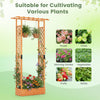 89-inch tall wooden raised garden bed with side trellis, perfect for growing vines, flowers, and vegetables outdoors.