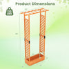 89-inch tall wooden raised garden bed with side trellis, featuring drainage holes for healthy plant growth and sturdy.