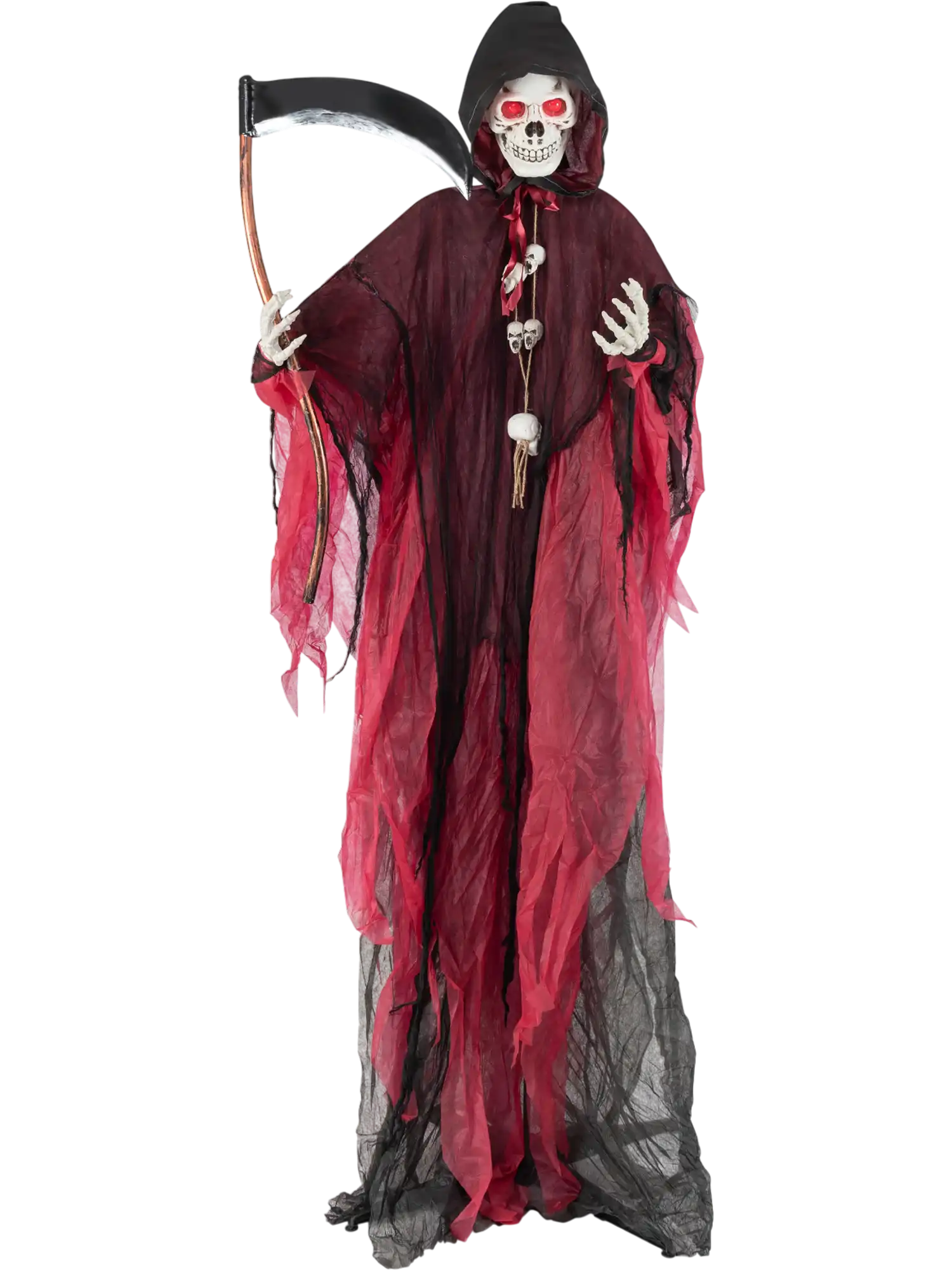 Costway 8' Halloween Standing Grim Reaper w/ Sounds & Lighted Eyes 21845637 New