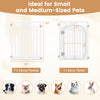8-panel tall plastic dog fence in white with locking door, ideal for small to medium pets, suitable for indoor and.