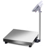 Digital floor platform scale featuring a reinforced stainless steel platform and adjustable feet for stable weighing up.