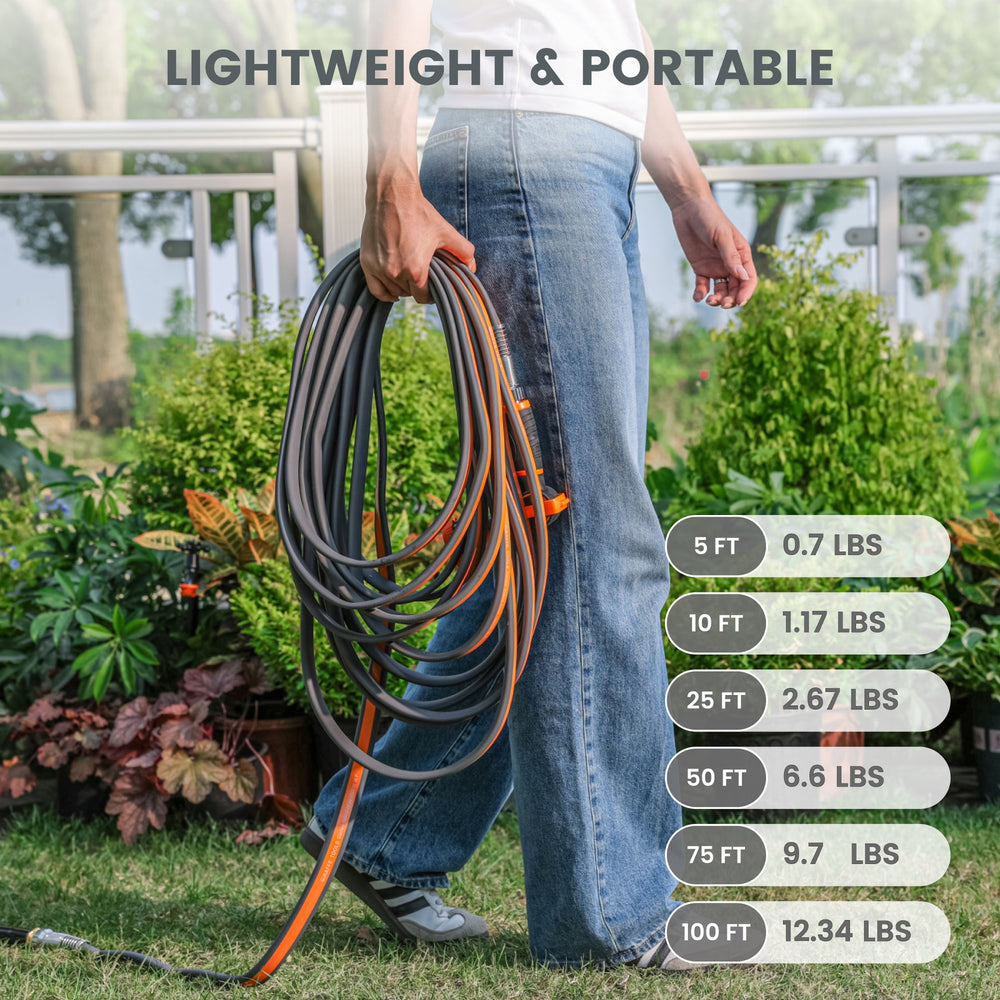 Giraffe Tools Hybrid Garden Flat Water Hose 5ft-100ft New