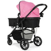 2-in-1 Foldable Pushchair Newborn Infant Baby Stroller-Pink - Gallery View 1 of 10